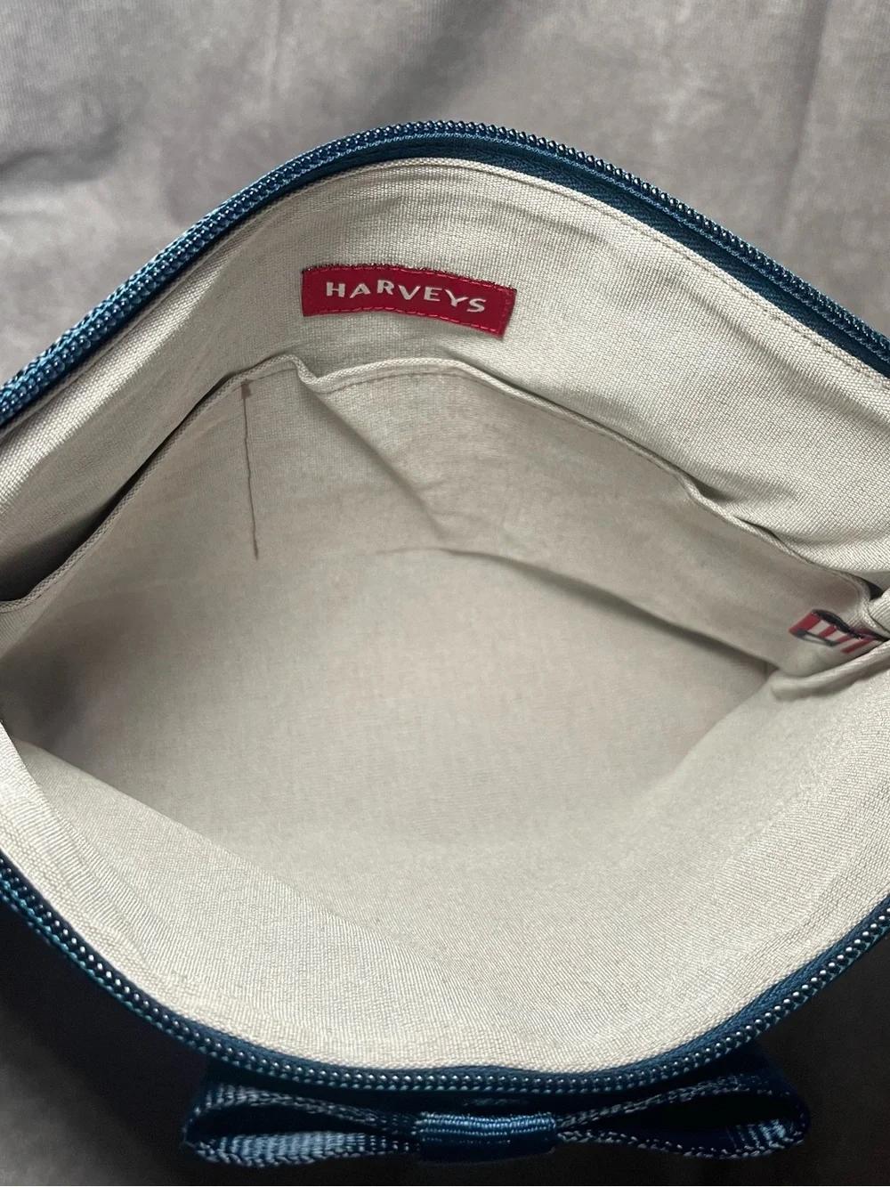 Harvey’s Seatbelt SLV Indigo Blue Bow Clutch Rootbeer Liner OG Hardware CNC